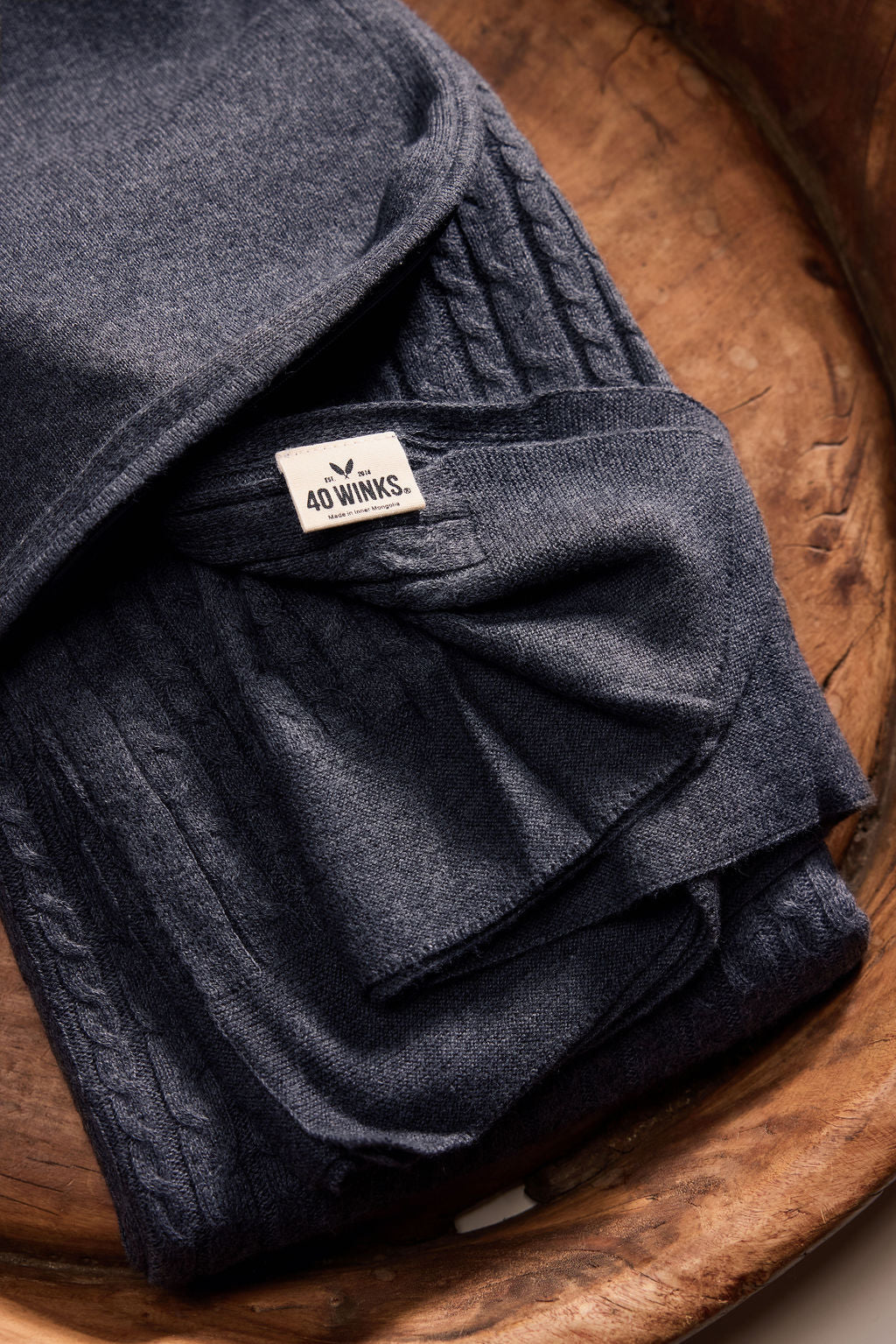 Navy blue knit sleepwear set from 40 Winks, made for comfort and relaxation.